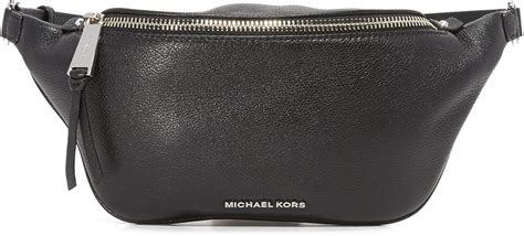 michael kors black leather fanny pack|Michael Kors fanny pack outlet.